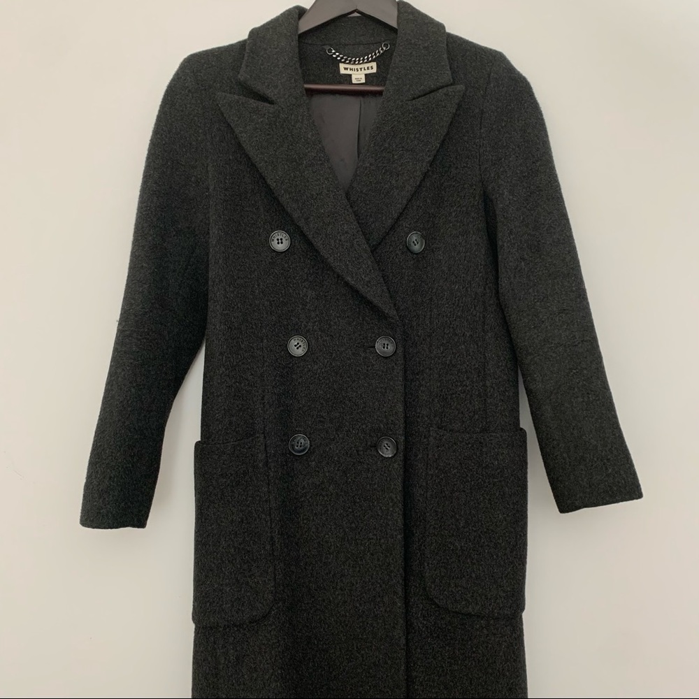 Whistles Grey Long Coat UK 4 / EU 34